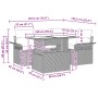 Conjunto de Sofá de Jardín de 5 Piezas con Cojines Beige de Ratán Poliéster de , Sofás de exterior - Ref: Foro24-3348276, Pre...