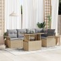Set de Sofá de 6 Piezas de Jardín con Cojines Beige Ratán de Polietileno de , Sofás de exterior - Ref: Foro24-3348286, Precio...