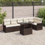 Juego de Sofá de Jardín de 7 Piezas con Cojines Marrón Poliratán de , Sofás de exterior - Ref: Foro24-3348294, Precio: 530,27...