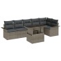 Conjunto de Sofá de Jardín de 7 Piezas con Cojines Gris de Ratán Sintético de , Sofás de exterior - Ref: Foro24-3348295, Prec...
