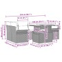 Conjunto de Sofá de Jardín de 7 Piezas con Cojines Gris de Ratán Sintético de , Sofás de exterior - Ref: Foro24-3348295, Prec...