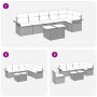 Set de Sofá de Jardín de 7 Piezas con Cojines Beige de , Sofás de exterior - Ref: Foro24-3348297, Precio: 522,01 €, Descuento: %