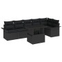 Juego de Sofá de Jardín de 7 Piezas con Cojines Negro Rattan de , Sofás de exterior - Ref: Foro24-3348299, Precio: 513,90 €, ...