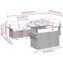 Conjunto de Sofá de Jardín de 9 Piezas con Cojines Negro de Ratán Poliéster de , Sofás de exterior - Ref: Foro24-3348303, Pre...
