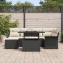 Conjunto de Sofá de Jardín de 7 Piezas con Cojines Negro Poliratán de , Sofás de exterior - Ref: Foro24-3348313, Precio: 464,...