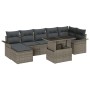 Juego de Sofá de Jardín de 8 Piezas con Cojines Ratán Gris de , Sofás de exterior - Ref: Foro24-3348325, Precio: 534,09 €, De...
