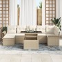 Conjunto de Sofá de Jardín de 8 Piezas con Cojines Beige Poliratán de , Sofás de exterior - Ref: Foro24-3348327, Precio: 570,...