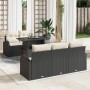 Juego de Sofá de Jardín de 6 Piezas con Cojines de Ratán Negro de , Sofás de exterior - Ref: Foro24-3348553, Precio: 475,83 €...