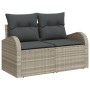 Conjunto de Sofá de Jardín de 7 piezas con Cojines Gris Claro Poliratán de , Sofás de exterior - Ref: Foro24-3348568, Precio:...