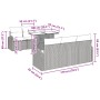 Conjunto de Sofá de Jardín de 7 Piezas con Cojines Negras de de , Sofás de exterior - Ref: Foro24-3348569, Precio: 530,63 €, ...