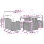Conjunto de Sofá de Jardín de 7 Piezas con Cojines Ratán Poli Negro de , Sofás de exterior - Ref: Foro24-3348573, Precio: 487...