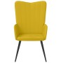 Sillón de relax de terciopelo amarillo mostaza en Sillones | Comprar online en Foru.es