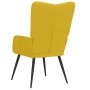 Sillón de relax de terciopelo amarillo mostaza en Sillones | Comprar online en Foru.es
