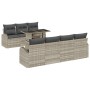 Juego de Sofás de Jardín de 8 Piezas con Cojines Gris Claro de Poliratán de , Sofás de exterior - Ref: Foro24-3348588, Precio...