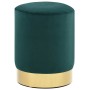 Taburete de terciopelo 28 x 36 cm verde oscuro y dorado en Taburetes y sillas plegables | Comprar online en Foru.es