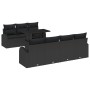 Conjunto de Sofá de Jardín de 8 Piezas con Cojines Negro Ratán Duradero de , Sofás de exterior - Ref: Foro24-3348589, Precio:...