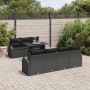 Conjunto de Sofá de Jardín de 8 Piezas con Cojines Negro Ratán Duradero de , Sofás de exterior - Ref: Foro24-3348589, Precio:...