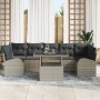 Juego de Sofá de Jardín de 8 Piezas con Cojines Gris Claro de Ratán de , Sofás de exterior - Ref: Foro24-3348598, Precio: 636...
