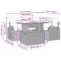 Juego de Sofá de Jardín de 5 Piezas con Cojines de Rattan Poliéster Gris Claro de , Sofás de exterior - Ref: Foro24-3348638, ...