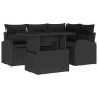 Juego de Sofá de Jardín de 5 Piezas con Cojines, Negro de Poliratán de , Sofás de exterior - Ref: Foro24-3348639, Precio: 391...