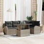 Juego de Sofá de Jardín de 6 Piezas con Cojines Gris Rattan Polímero de , Sofás de exterior - Ref: Foro24-3348645, Precio: 43...