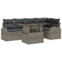 Juego de Sofá de Jardín de 6 Piezas con Cojines Gris Rattan Polímero de , Sofás de exterior - Ref: Foro24-3348645, Precio: 43...