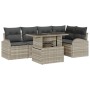 Conjunto de Sofás de Jardín de 6 Piezas con Cojines Gris Claro Ratán Poli de , Sofás de exterior - Ref: Foro24-3348648, Preci...