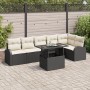 Conjunto de Sofás de Jardín de 7 Piezas con Cojines Negro Poliratán de , Sofás de exterior - Ref: Foro24-3348653, Precio: 460...