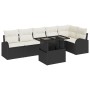 Conjunto de Sofás de Jardín de 7 Piezas con Cojines Negro Poliratán de , Sofás de exterior - Ref: Foro24-3348653, Precio: 460...