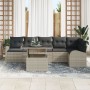 Juego de Sofá de Jardín de 7 Piezas con Cojines Gris Claro Poliratán de , Sofás de exterior - Ref: Foro24-3348658, Precio: 54...