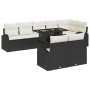 Conjunto de Sofá de Jardín de 9 Piezas con Cojines Negro Ratán Polivinílico de , Sofás de exterior - Ref: Foro24-3348663, Pre...