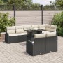 Conjunto de Sofá de Jardín de 9 Piezas con Cojines Negro Ratán Polivinílico de , Sofás de exterior - Ref: Foro24-3348663, Pre...