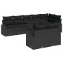 Conjunto de Sofá de Jardín de 9 Piezas con Cojines Negro Ratan Poligonal de , Sofás de exterior - Ref: Foro24-3348669, Precio...
