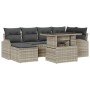 Juego de Sofás de Jardín de 7 Piezas con Cojines Gris Claro de , Sofás de exterior - Ref: Foro24-3348678, Precio: 517,78 €, D...
