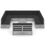 Set de muebles de jardín 12 pzas con cojines madera pino gris de vidaXL, Conjuntos de jardín - Ref: Foro24-3077231, Precio: 1...