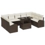 Juego de Sofás de Jardín de 10 Piezas con Cojines Marrón Ratán Sintético de , Sofás de exterior - Ref: Foro24-3348704, Precio...