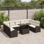Juego de Sofás de Jardín de 10 Piezas con Cojines Marrón Ratán Sintético de , Sofás de exterior - Ref: Foro24-3348704, Precio...
