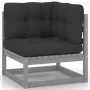Juego de muebles de jardín 9 pzas y cojines madera maciza pino de vidaXL, Conjuntos de jardín - Ref: Foro24-3077136, Precio: ...
