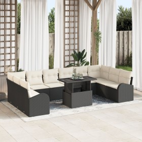 Conjunto de Sofás de Jardín de 11 Piezas Negro de Poliratán de , Sofás de exterior - Ref: Foro24-3348713, Precio: 666,83 €, D...