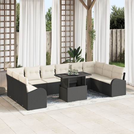 Conjunto de Sofás de Jardín de 11 Piezas Negro de Poliratán de , Sofás de exterior - Ref: Foro24-3348713, Precio: 666,83 €, D...
