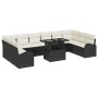 Conjunto de Sofás de Jardín de 11 Piezas Negro de Poliratán de , Sofás de exterior - Ref: Foro24-3348713, Precio: 666,83 €, D...