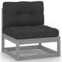 Juego de muebles de jardín 9 pzas y cojines madera maciza pino de vidaXL, Conjuntos de jardín - Ref: Foro24-3077136, Precio: ...