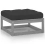 Set de muebles de jardín 8 pzas con cojines madera pino gris de vidaXL, Conjuntos de jardín - Ref: Foro24-3077131, Precio: 57...