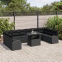 Conjunto de Sofás de Jardín de 11 Piezas con Cojines Negro Poliratán de , Sofás de exterior - Ref: Foro24-3348719, Precio: 75...