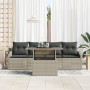 Conjunto de Sofá de Jardín de 5 Piezas con Cojines Gris Claro de Polirratán de , Sofás de exterior - Ref: Foro24-3348908, Pre...