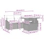 Conjunto de Sofá de Jardín de 5 Piezas con Cojines Gris Claro de Polirratán de , Sofás de exterior - Ref: Foro24-3348908, Pre...