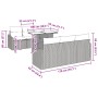 Conjunto de sofá de jardín de 7 piezas con cojines Gris Claro Poliratán de , Sofás de exterior - Ref: Foro24-3348928, Precio:...