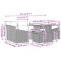 Conjunto de Sofás de Jardín de 7 Piezas con Cojines Gris Claro de Poliratán de , Sofás de exterior - Ref: Foro24-3348938, Pre...