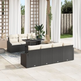 Juego de Sofá de Jardín de 8 Piezas con Cojines Negro Poliratán de , Sofás de exterior - Ref: Foro24-3348943, Precio: 562,72 ...