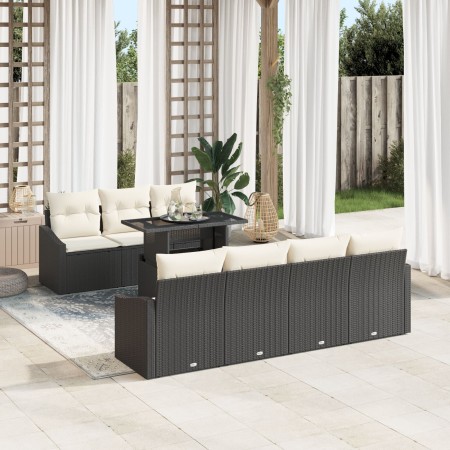 Juego de Sofá de Jardín de 8 Piezas con Cojines Negro Poliratán de , Sofás de exterior - Ref: Foro24-3348943, Precio: 562,72 ...